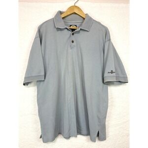 Vintage Tommy Bahama Men's L Light Blue Knit Polo Shirt 100% Cotton
